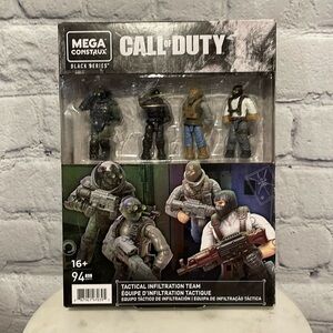 Mega construx Call of Duty black tactical infiltration team Action Figure Set